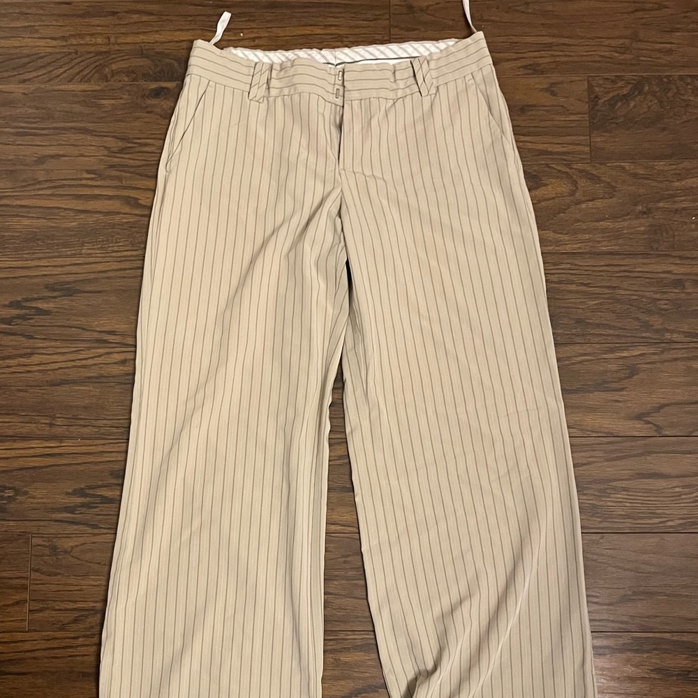Next Straight Leg Beige Dress Pants
